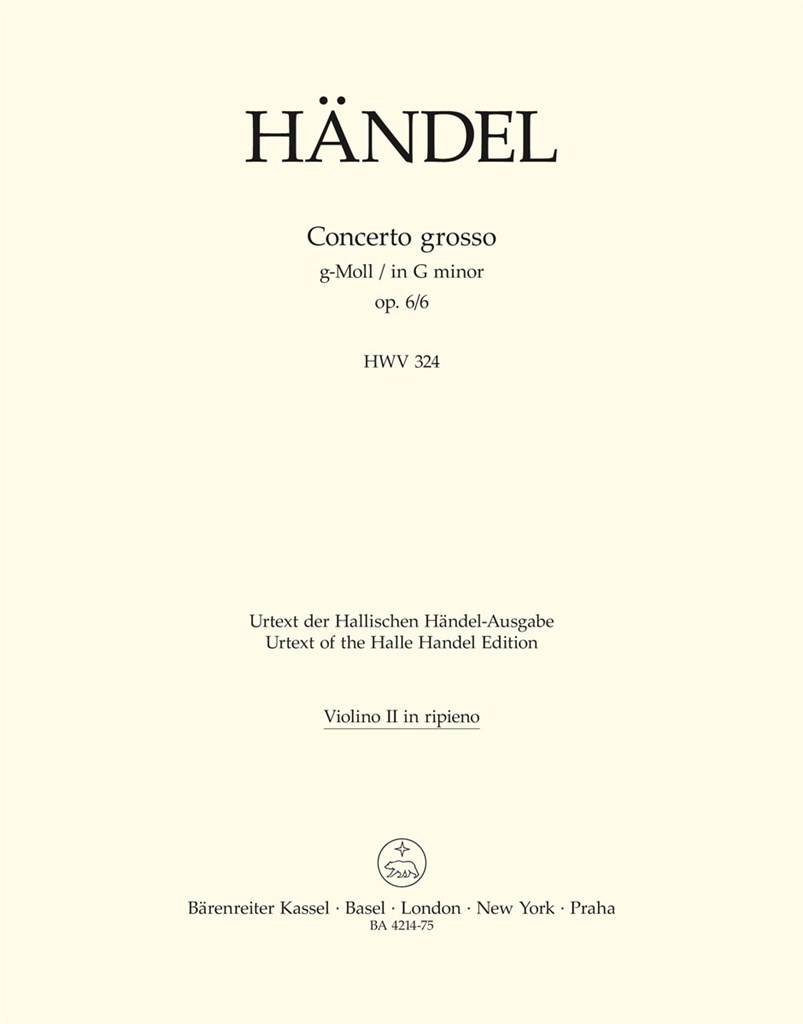 Concerto grosso in G minor Op.6/6 (HWV 324)